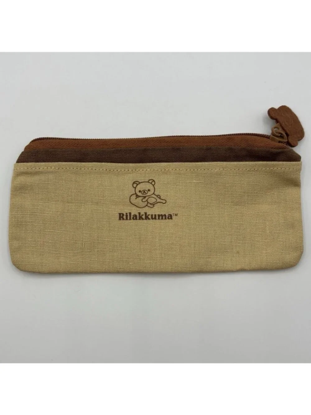 Rilakkuma Brown Bear Zippered Coin Pouch Pencil Case and Small Notebook Japan